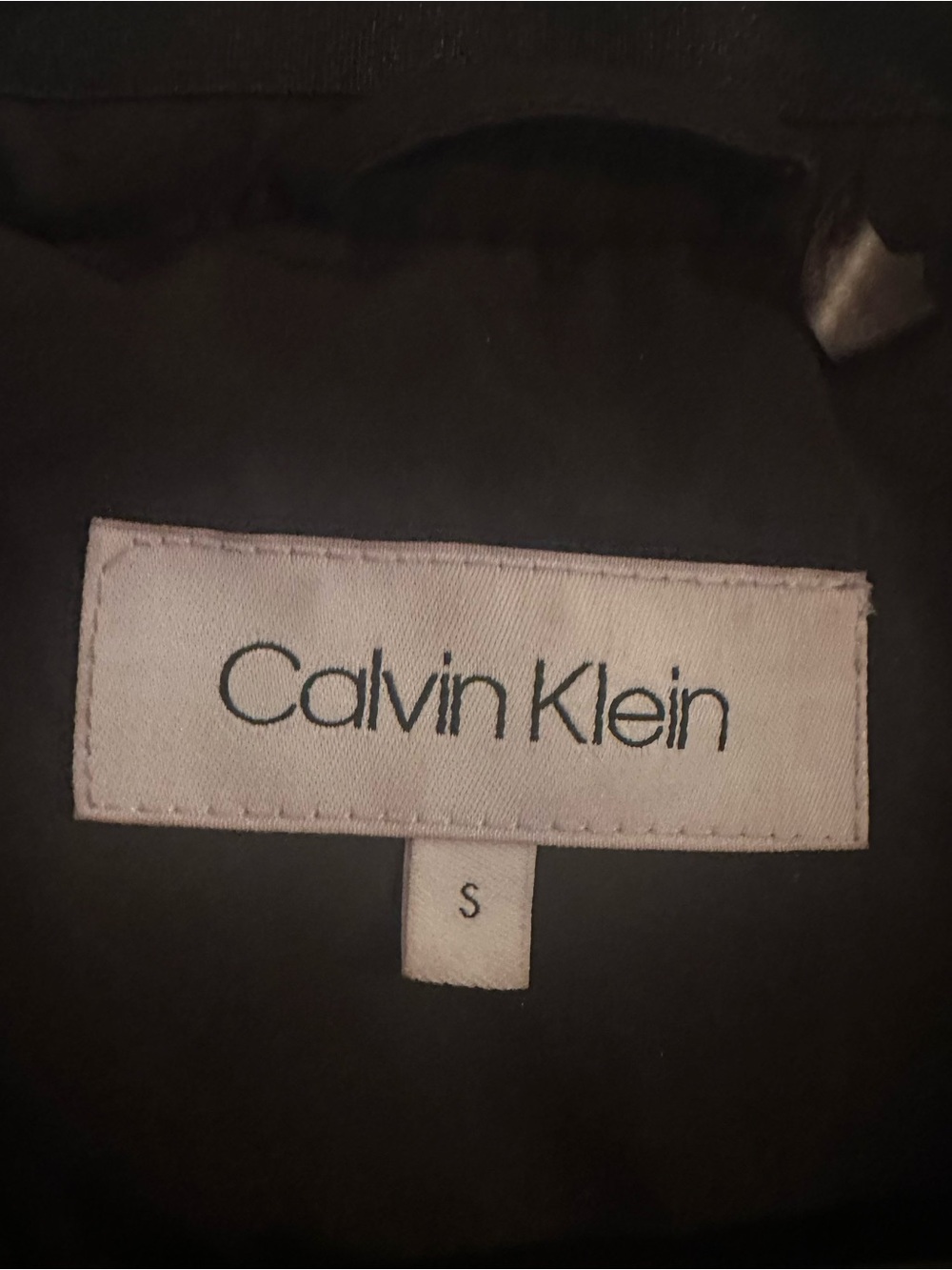 🦋 3/$20 Calvin Klein | Black Quilted Puffer Vest | Logo Collar | Small | Quiet - Picture 6 of 6